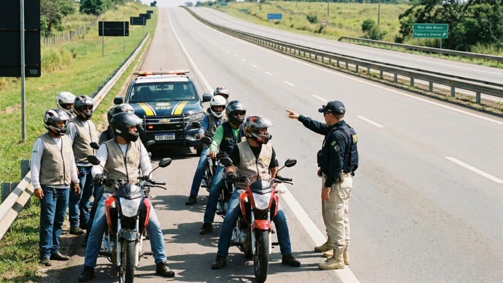 PRF aplica mais de R$ 1 milhão em multas a 500 motociclistas por realizarem viagens não autorizadas