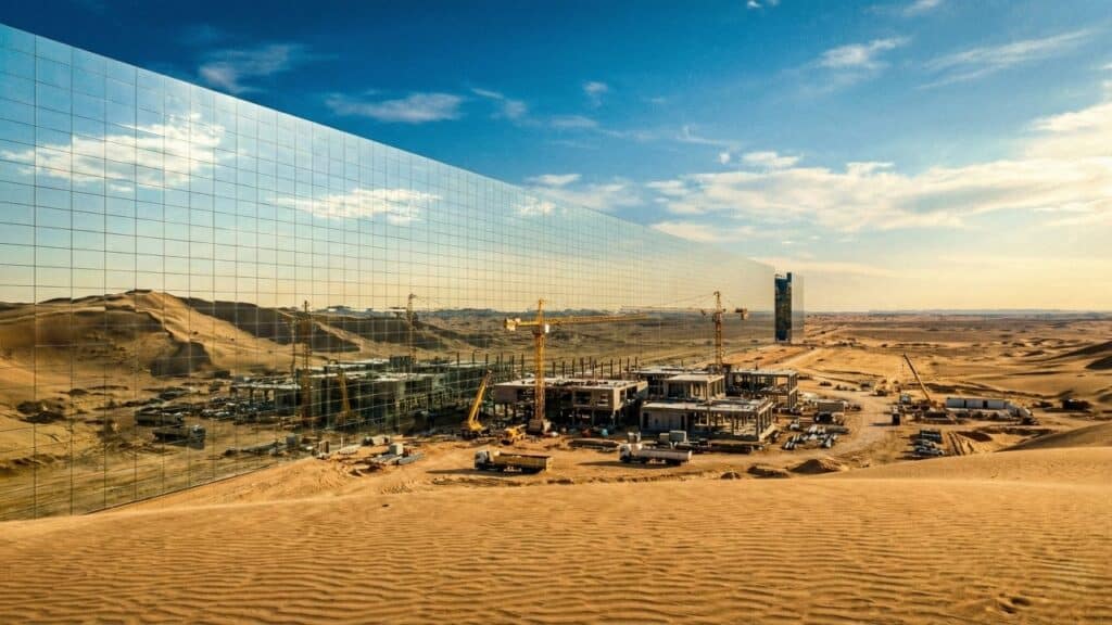 Uma cidade de 170 km no deserto quer abrigar 9 milhões em uma linha só e depender de um trem em 20 minutos todo dia