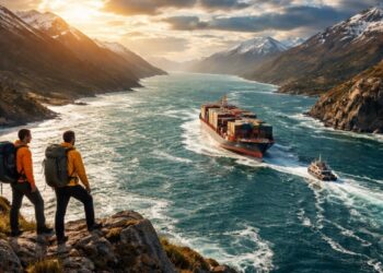 O impressionante Estreito de Magalhães de 570 km desafia perigos extremos mas ainda continua vital para o comércio na América do Sul