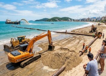Novo investimento de quase R$ 10 milhões impulsiona megaobra de alargamento de praia em Santa Catarina para fortalecer o turismo e a qualidade de vida da população