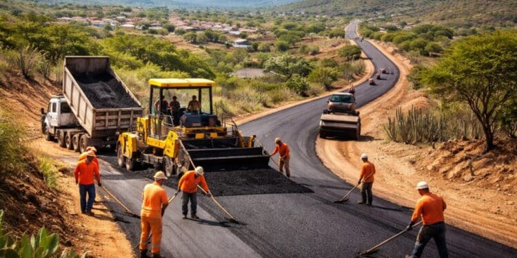 Obras de pavimentação na Paraíba avançam e prometem integrar comunidades do Cariri com investimento de R$ 30 milhões para modernizar trecho de 18,44 km