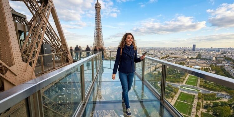 Passarela suspensa mais alta da França com 60 metros de altura é reaberta na Torre Eiffel e nova estrutura modernizada promete surpreender os turistas