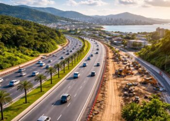 Rodovia considerada 'espinha dorsal' de Florianópolis tem 60% das obras de R$ 73 milhões concluídas em apenas um ano e projeto promete melhorar a qualidade de vida da população