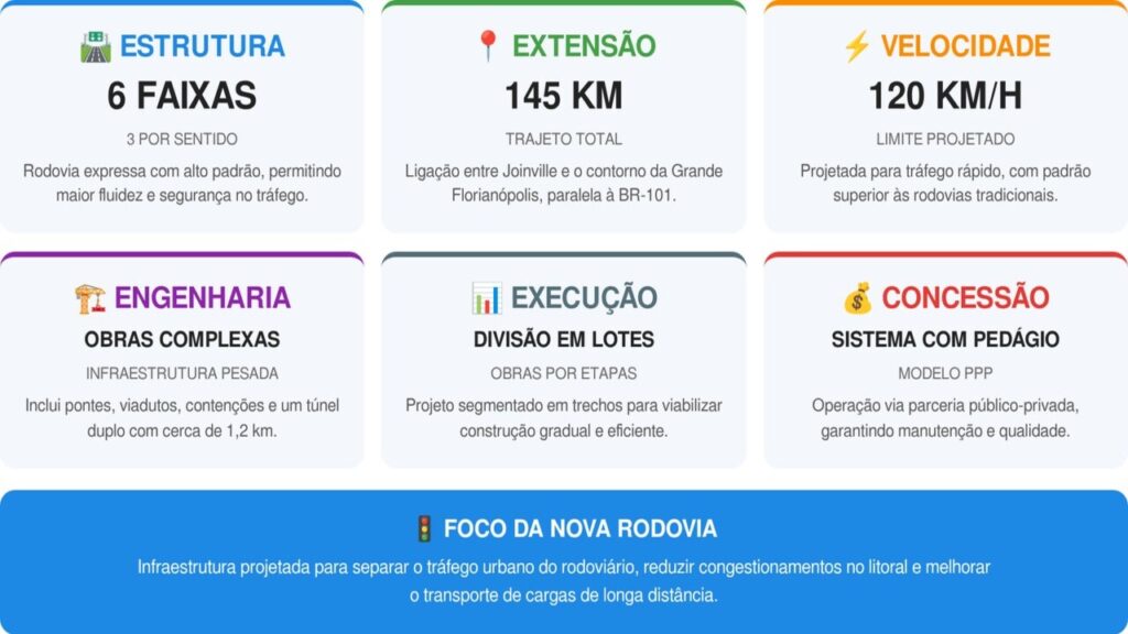Megaprojeto de rodovia com 6 faixas promete transformar trajeto com investimento de R$ 7,5 bilhões e cortar viagem de 3 horas para 60 minutos