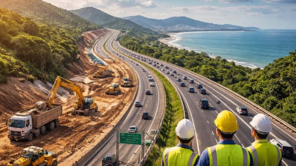 Primeiro trecho de obras da nova rodovia litorânea de SC avança para ser definido e marca nova fase do megaprojeto de R$ 9,2 bilhões