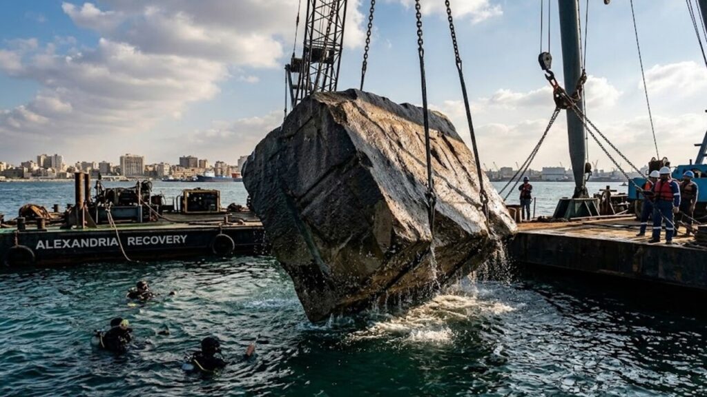 Arqueólogos retiraram do mar blocos de 80 toneladas de uma das Sete Maravilhas do mundo antigo após 1600 anos e revelaram grandiosidade histórica