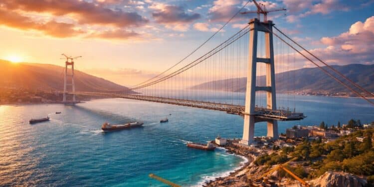 Construção da maior ponte suspensa do mundo é anunciada pela Itália e promete revolucionar a engenharia com megainvestimento de R$ 78,4 bilhões