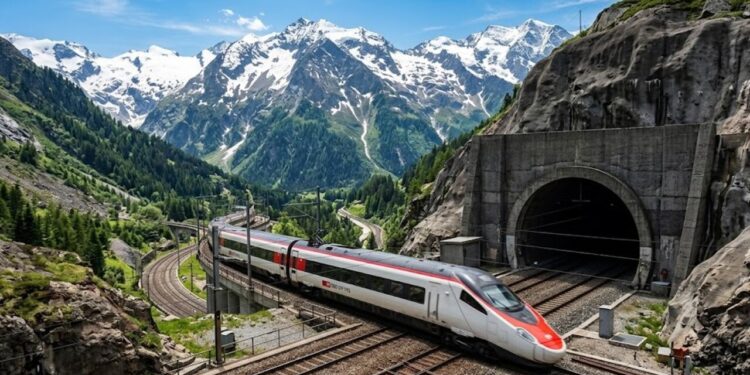 Maior túnel ferroviário do mundo transformou os Alpes Suíços com uma megaobra de 17 anos e 'rasga' as montanhas com seus 57 km de extensão