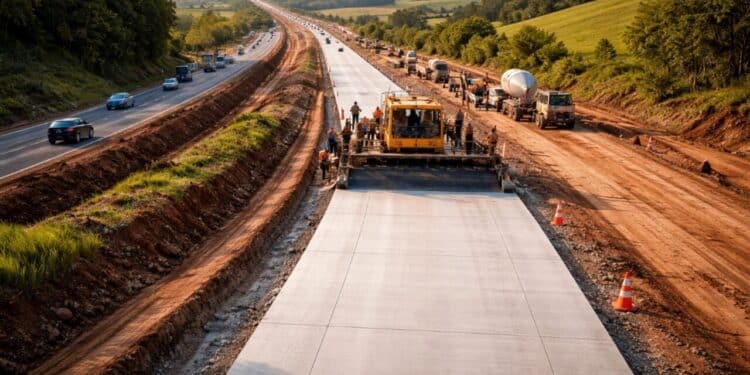 Avanço das obras de duplicação na rodovia PRC-466 entre Turvo e Palmeirinha alcança 22,7% de execução com investimento de R$ 293,7