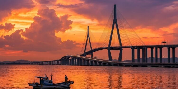 Megaponte de 12,3 km sobre o mar transformou ligação entre ilha e continente e virou referência mundial em engenharia com investimento de R$ 7,2 bilhões