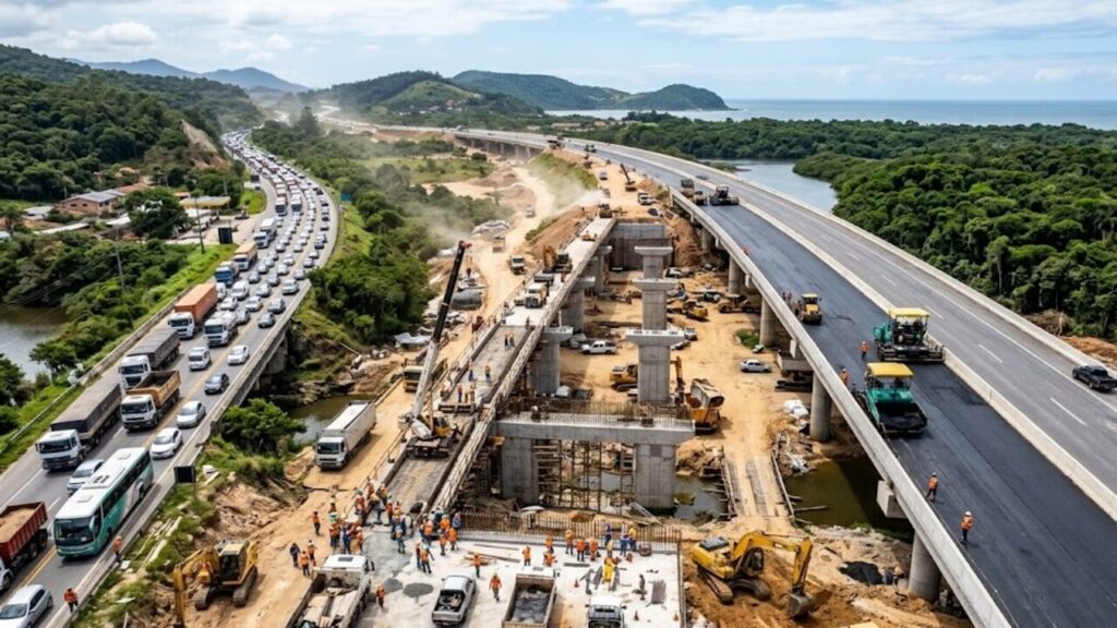 Megaprojeto de rodovia com 6 faixas promete transformar trajeto com investimento de R$ 7,5 bilhões e cortar viagem de 3 horas para 60 minutos