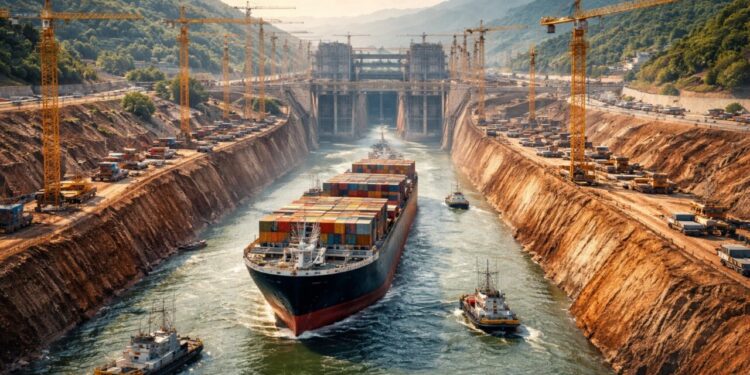 Novo megaprojeto de 3.200 km da China pode superar o Canal do Panamá e movimentar navios de 5 mil toneladas com investimento de R$ 167,8 bilhões