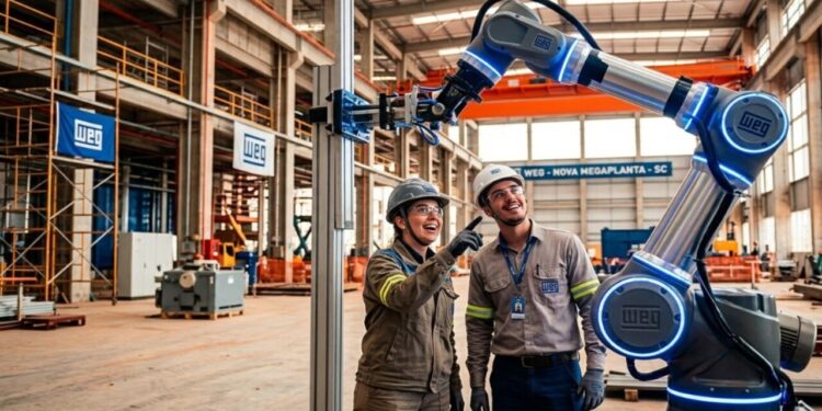Investimento de R$ 280 milhões da WEG vai trazer avanço tecnológico no uso de robôs em SC com construção de megafábrica
