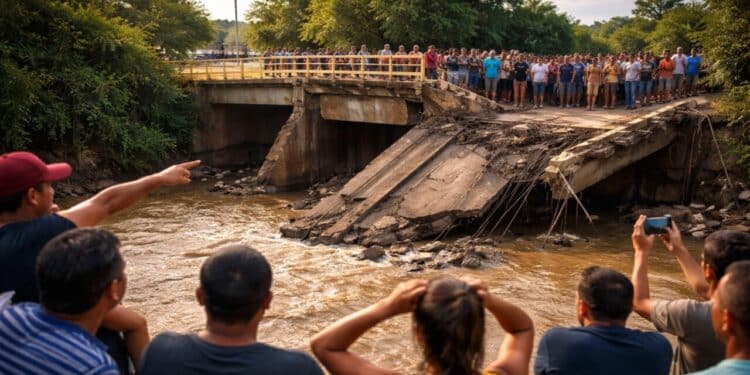 Ponte de R$ 2,3 milhões desaba no Ceará a três meses da entrega da obra e moradores se revoltam pela demora