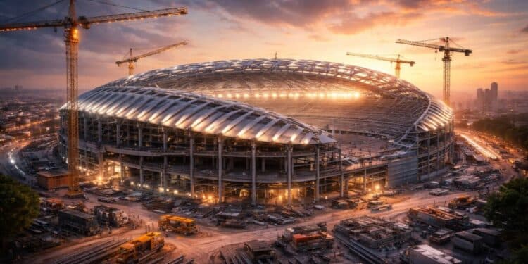 Maior estádio fantasma do mundo avança em suas obras com investimento de R$ 2 bilhões do 'Barão do Petróleo'