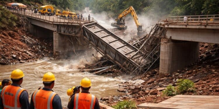 Dnit confirma atraso na obra da ponte que desabou na BR-470 sem aumento de custo no investimento de R$ 52,3 milhões