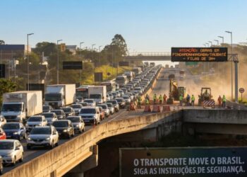 Via Dutra enfrenta caos com filas de mais de 3 horas devido a obras não anunciadas entre Pindamonhangaba e Taubaté