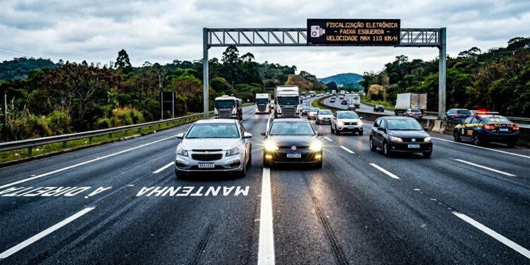 CTB rende multa de R$ 130 e 4 pontos na CNH para motoristas que andar devagar na faixa da esquerda 