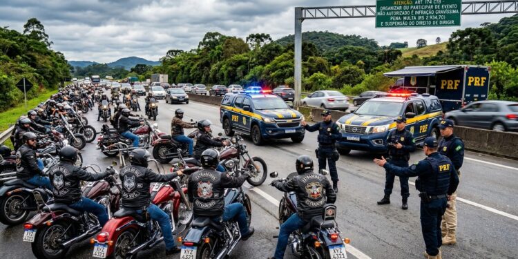 PRF multa 500 motociclistas e soma mais de R$ 1 milhão por viagens consideradas irregulares