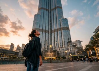 Com 828 metros e 163 andares, o Burj Khalifa desafia calor extremo e ventos fortes no deserto