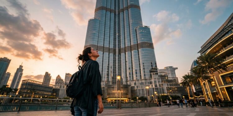 Com 828 metros e 163 andares, o Burj Khalifa desafia calor extremo e ventos fortes no deserto