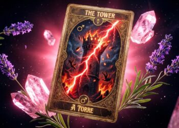 Carta A Torre marca virada no Ano Novo Astrológico para signos e ritual com lavanda ajuda a proteger energias