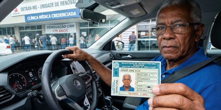Motoristas acima de 70 anos podem ser punidos se perderem o prazo de renovação da CNH em 2026