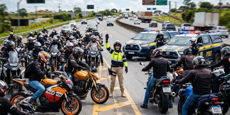 PRF aplica mais de R$ 1 milhão em multas a 500 motociclistas por viagens consideradas irregulares