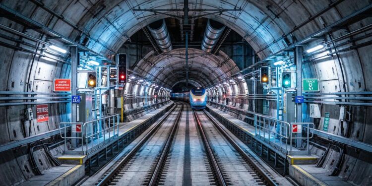 O túnel quase invisível sob o Canal da Mancha movimenta milhões e sustenta uma ligação estratégica