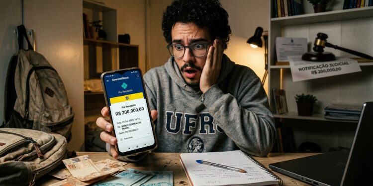 Estudante recebe R$ 200 mil por engano e leva 4 dias para conseguir devolver o dinheiro