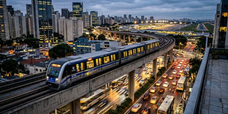 Após mais de uma década de atrasos e investimento superior a R$ 6 bilhões, a Linha 17-Ouro chega a 95% das obras e inicia testes do monotrilho rumo a Congonhas