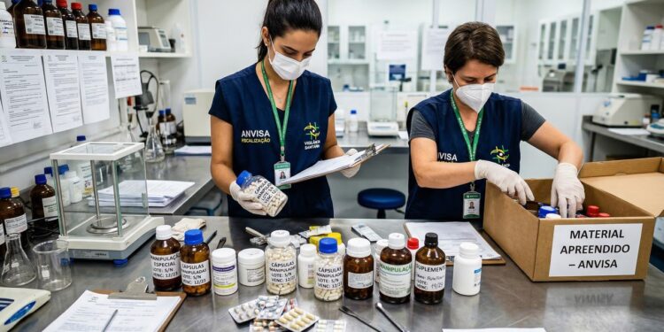 Nova operação da Anvisa em março de 2026 suspende quatro farmácias de manipulação por venderem fórmulas prontas com risco de infecção