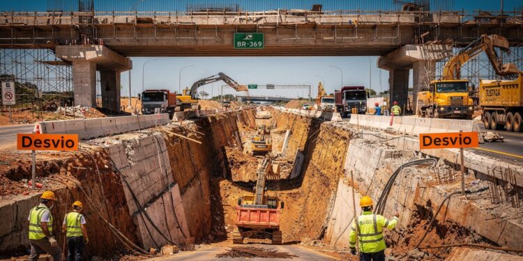 BR-369 em Cambé terá trincheira de 1.260 metros e obra de R$ 25,7 milhões avança