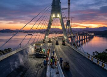 Com mais de R$ 400 milhões e trecho principal de 1.240 metros, a Ponte de Guaratuba avança para a reta final da obra