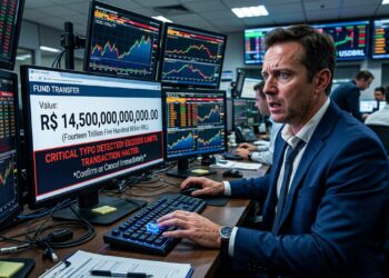 Erro em comando de teclado quase transfere R$ 35 bilhões por engano para cidadão comum