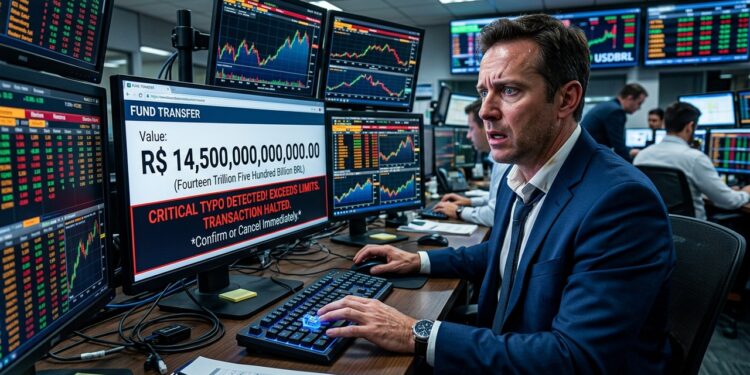 Erro em comando de teclado quase transfere R$ 35 bilhões por engano para cidadão comum