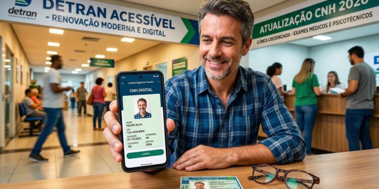 Motoristas podem evitar multa de R$ 293 ao renovar a CNH de graça pelo aplicativo sem sair de casa