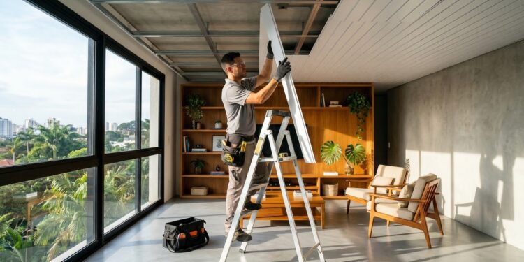 Diga adeus ao teto de gesso: novo material de forro pode substituir com menos sujeira