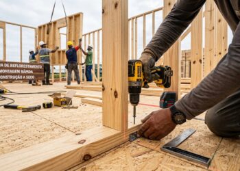 Construtores fazem casa com madeira de reflorestamento em 4 dias e gastando bem menos