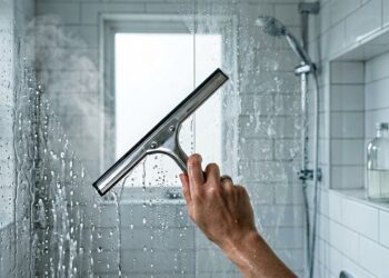 Borrifar vinagre no box do banheiro pode facilitar a limpeza e evitar acúmulo de sujeira