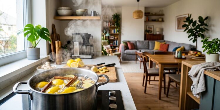 Ferver casca de limão com canela e gengibre ajuda a eliminar cheiro de fritura da casa em poucos minutos