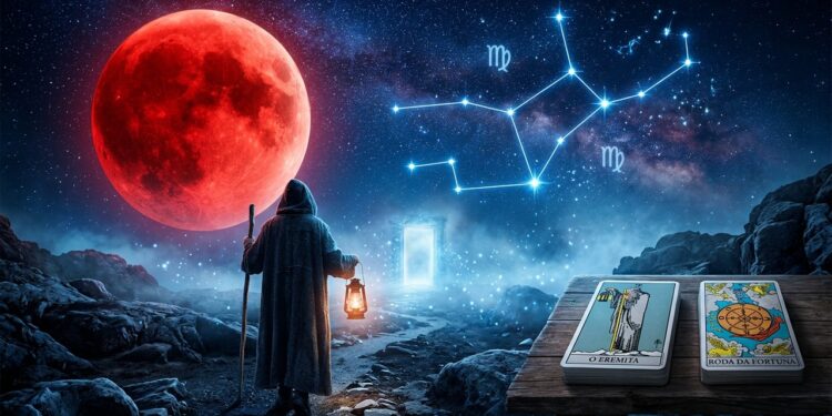 Eclipse da Lua de Sangue traz 4 arcanos de mudança para o signo de Virgem com foco em positividade absoluta