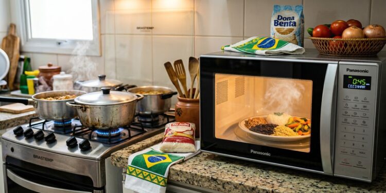Quanto custa usar o micro-ondas no lugar do fogão para esquentar comida todos os dias