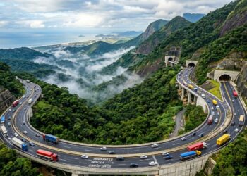 Projeto da terceira pista da Imigrantes avança com plano de 21 km e túnel gigante sob a Serra do Mar