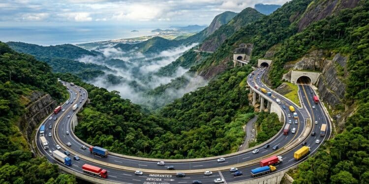 Projeto da terceira pista da Imigrantes avança com plano de 21 km e túnel gigante sob a Serra do Mar