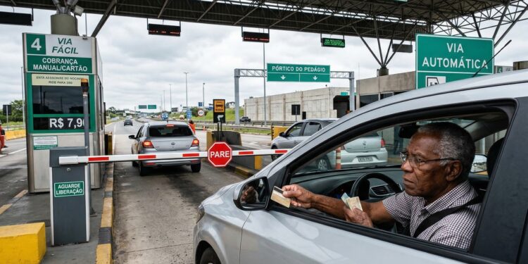 Nova isenção de pedágio para idosos confunde motoristas e gera multa grave de R$ 195 com adição de cinco pontos na CNH