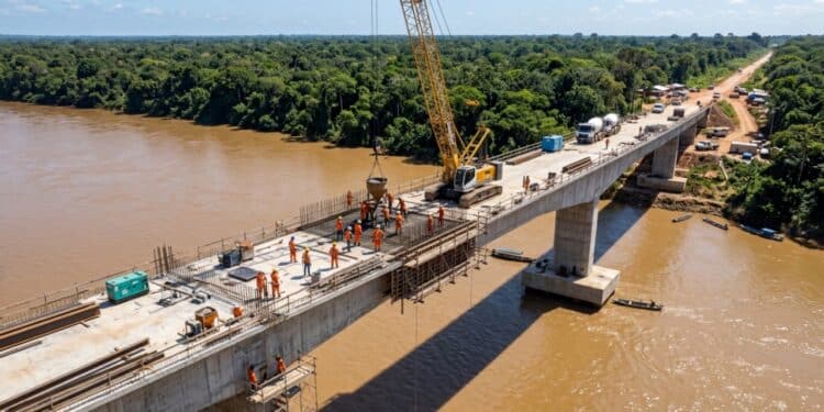 A ponte sobre o Rio Tarauacá entra no centro das atenções com obra de R$ 12 milhões na BR-364/AC