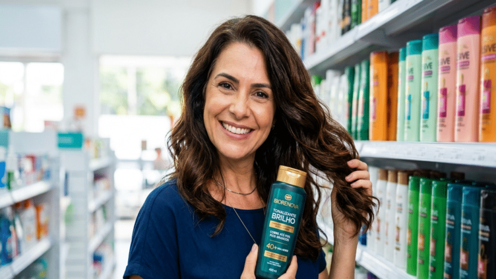 Shampoo tonalizante para cobrir a raiz em casa: o que ele faz de verdade nos fios brancos