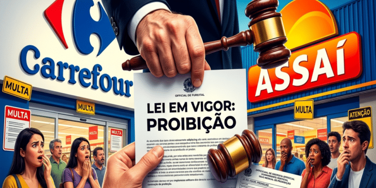 Nova lei em vigor impõe proibição e pega Carrefour, Assaí e outros supermercados que podem receber multas de até R$ 10.000,00