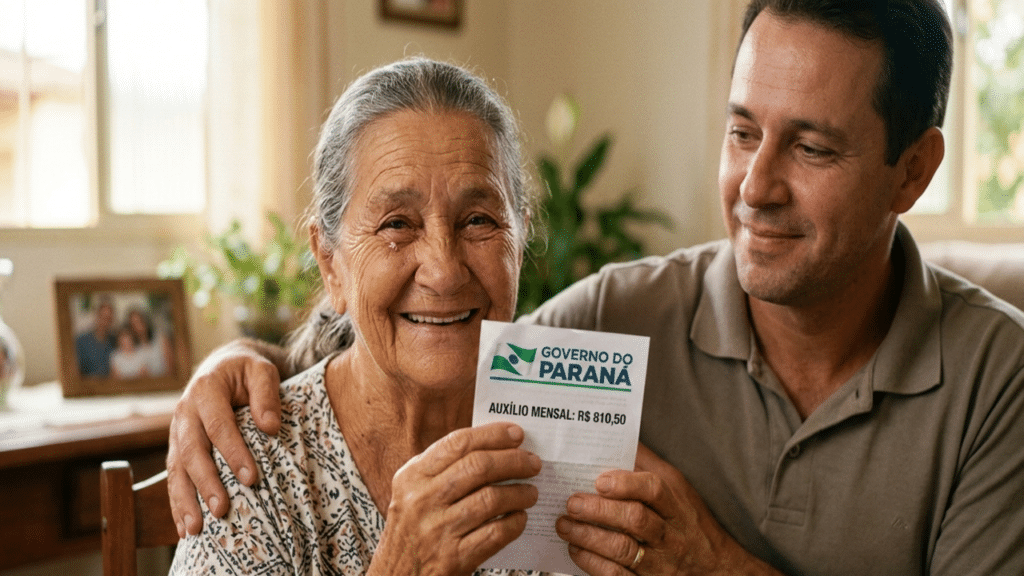 Governo do Paraná confirma auxílio mensal de R$ 810,50 para famílias que cuidam de idosos em casa